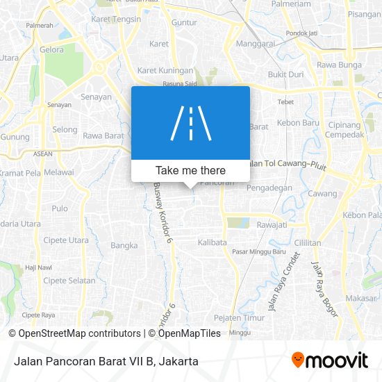 Jalan Pancoran Barat VII B map