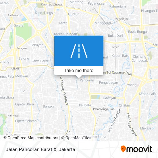 Jalan Pancoran Barat X map