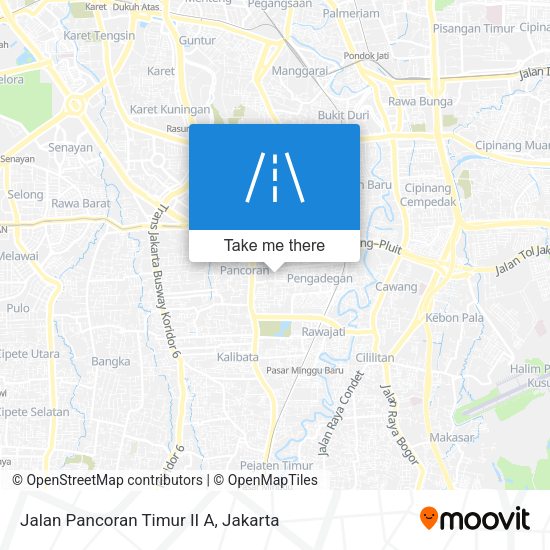 Jalan Pancoran Timur II A map