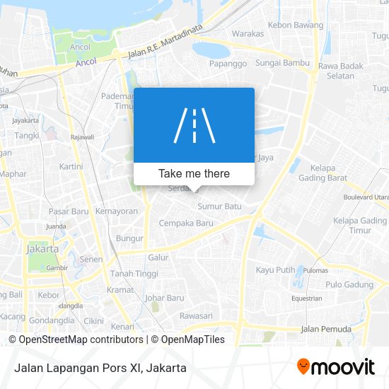 Jalan Lapangan Pors XI map