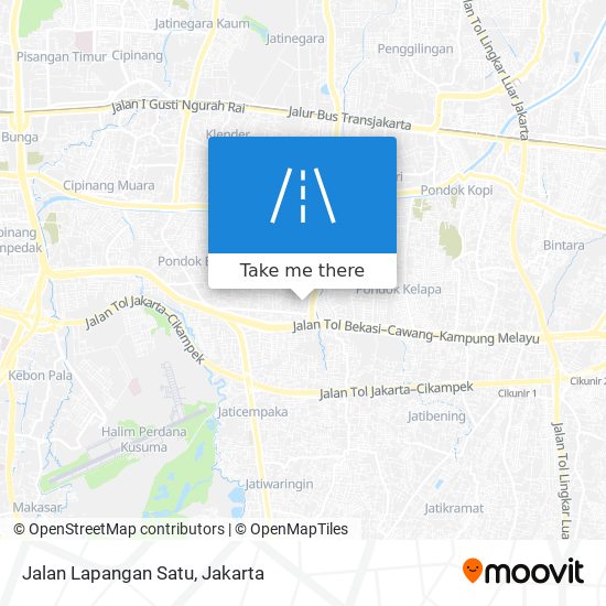 Jalan Lapangan Satu map