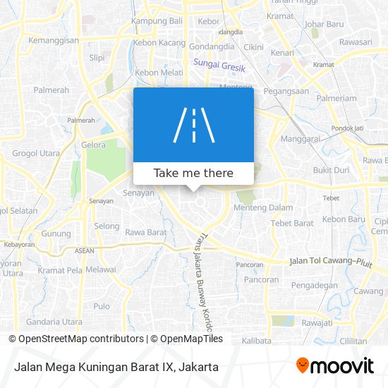 Jalan Mega Kuningan Barat IX map