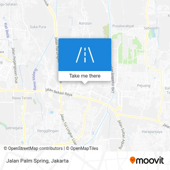 Jalan Palm Spring map