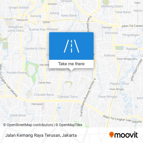 Jalan Kemang Raya Terusan map