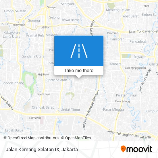 Jalan Kemang Selatan IX map