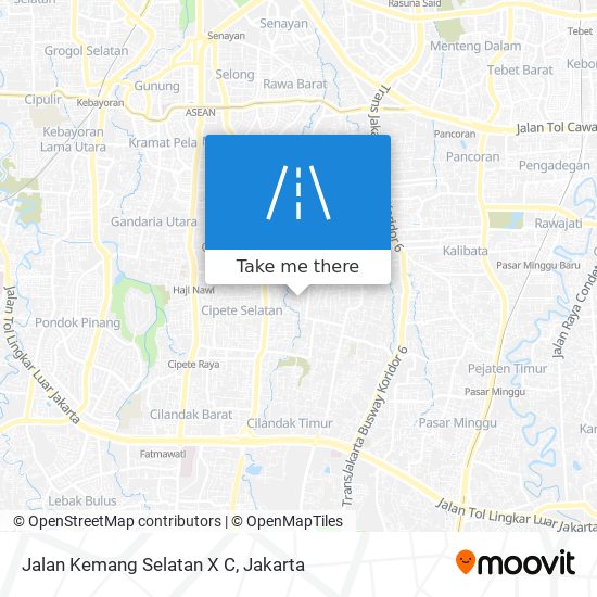 Jalan Kemang Selatan X C map