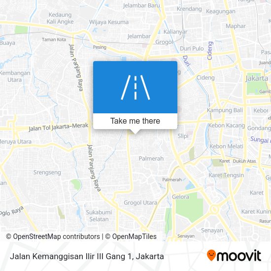 Jalan Kemanggisan Ilir III Gang 1 map