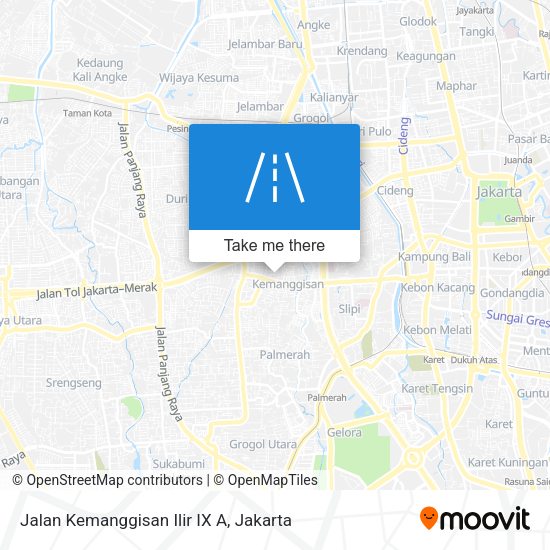 Jalan Kemanggisan Ilir IX A map