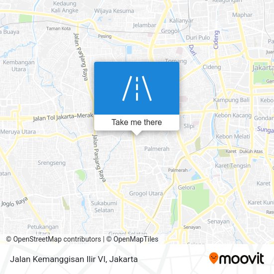 Jalan Kemanggisan Ilir VI map