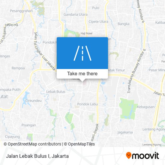 Jalan Lebak Bulus I map