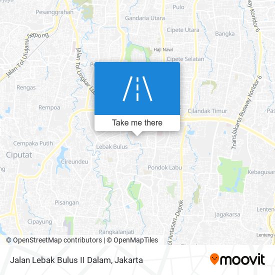 Jalan Lebak Bulus II Dalam map