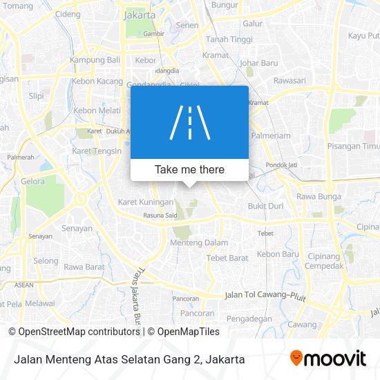 Jalan Menteng Atas Selatan Gang 2 map