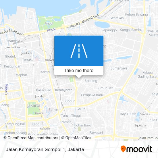 Jalan Kemayoran Gempol 1 map