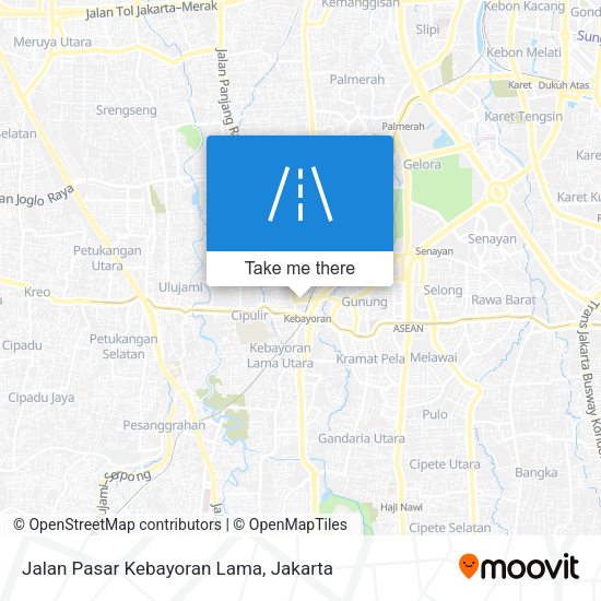Jalan Pasar Kebayoran Lama map