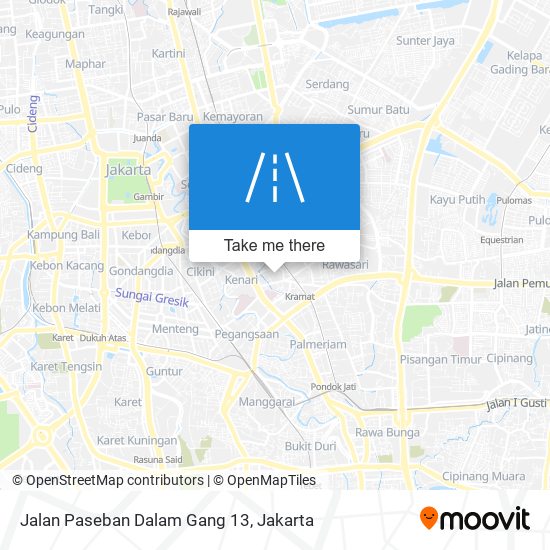 Jalan Paseban Dalam Gang 13 map