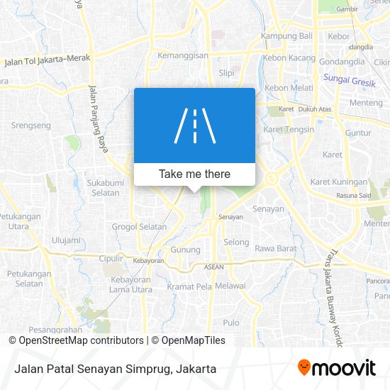 Jalan Patal Senayan Simprug map
