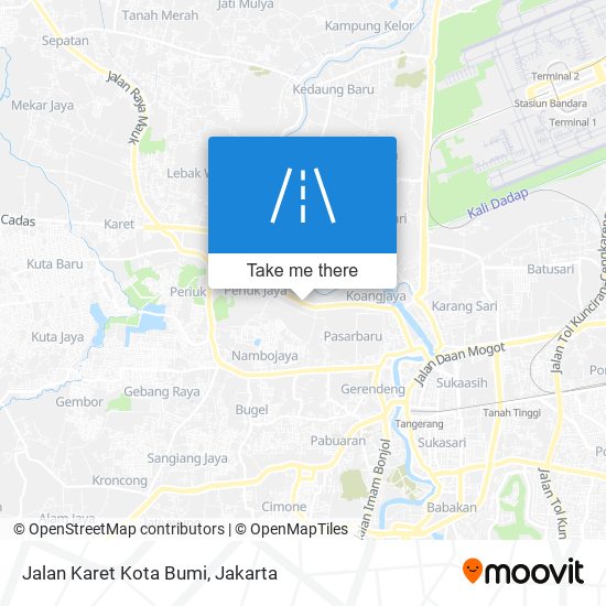 Jalan Karet Kota Bumi map