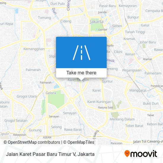 Jalan Karet Pasar Baru Timur V map