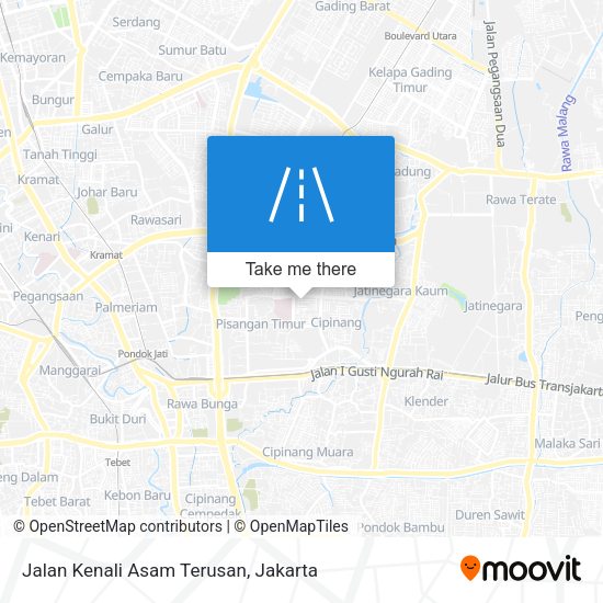Jalan Kenali Asam Terusan map