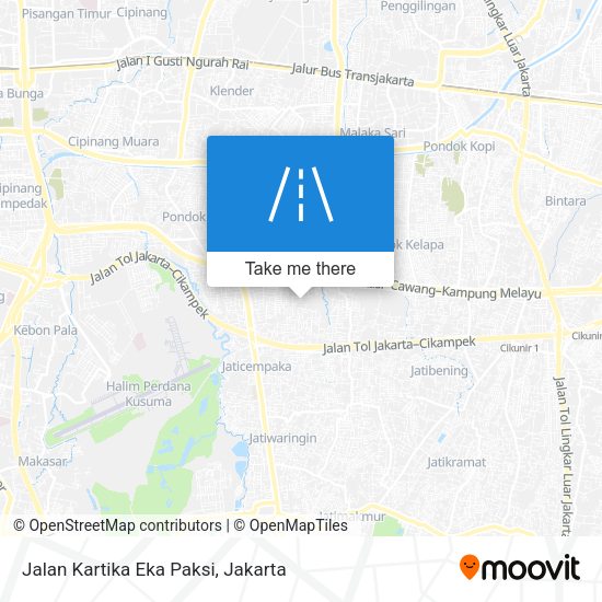 Jalan Kartika Eka Paksi map