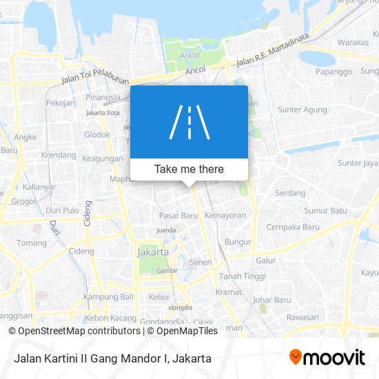 Jalan Kartini II Gang Mandor I map