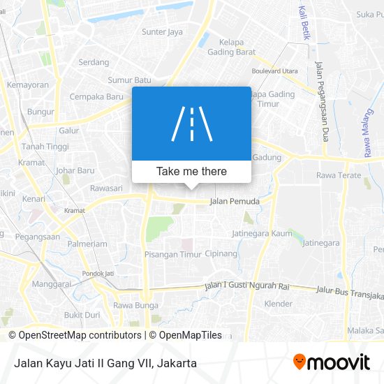 Jalan Kayu Jati II Gang VII map