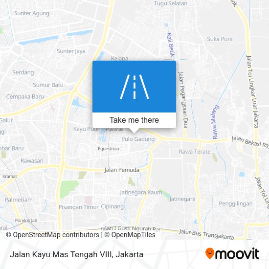 Jalan Kayu Mas Tengah VIII map