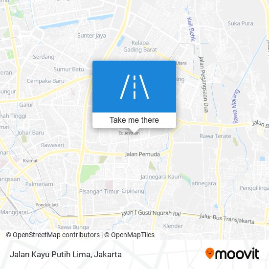 Jalan Kayu Putih Lima map