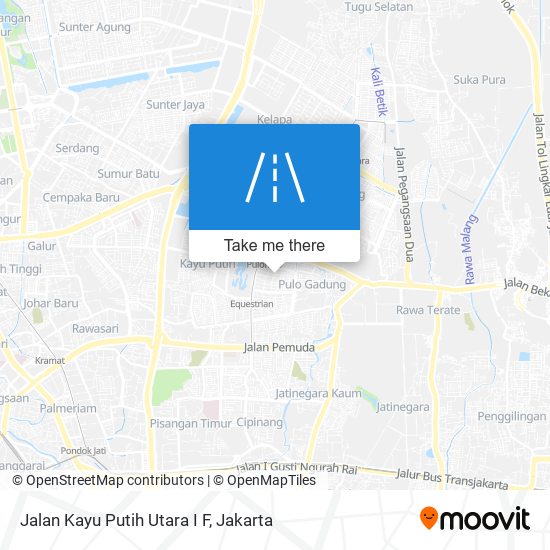 Jalan Kayu Putih Utara I F map