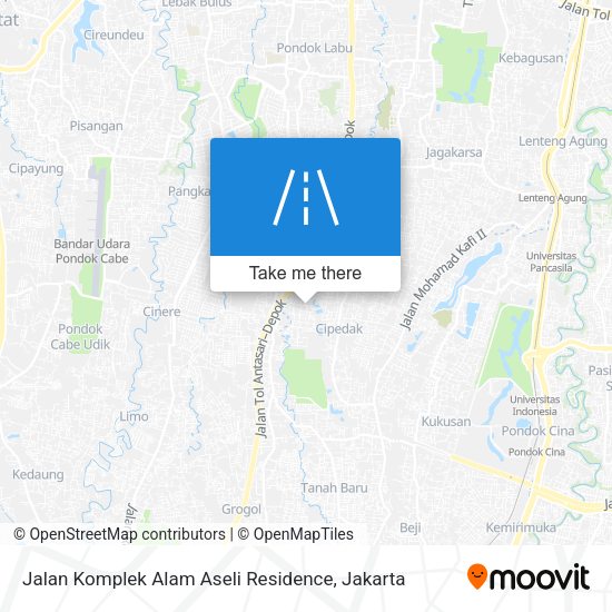 Jalan Komplek Alam Aseli Residence map