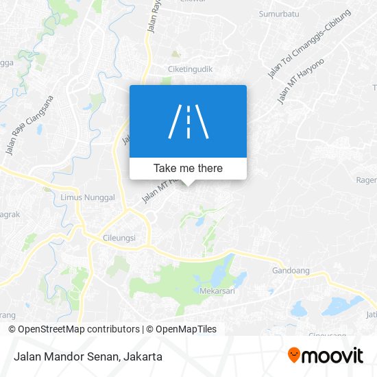 Jalan Mandor Senan map