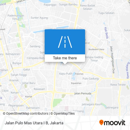 Jalan Pulo Mas Utara I B map