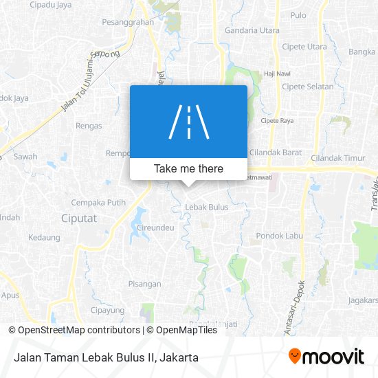 Jalan Taman Lebak Bulus II map