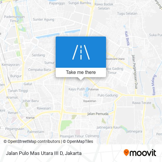 Jalan Pulo Mas Utara III D map