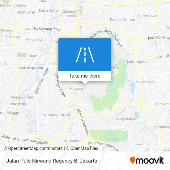Jalan Pulo Nirwana Regency B map