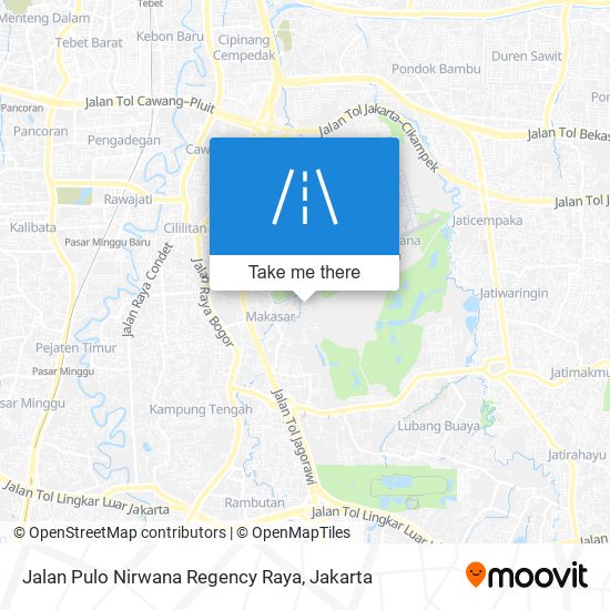 Jalan Pulo Nirwana Regency Raya map
