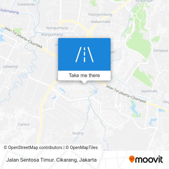 Jalan Sentosa Timur. Cikarang map