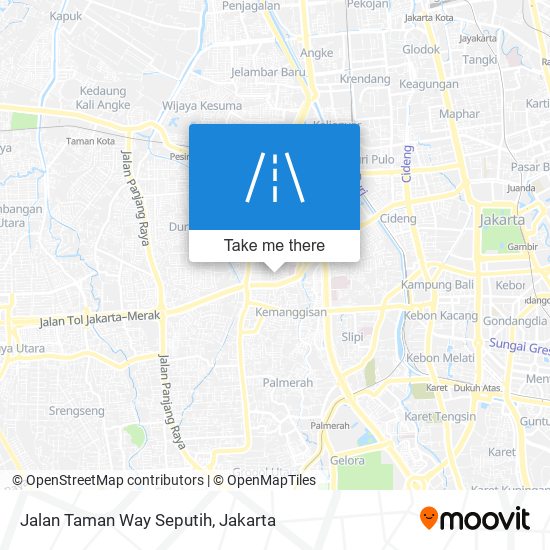 Jalan Taman Way Seputih map