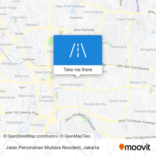 Jalan Perumahan Mutiara Resident map