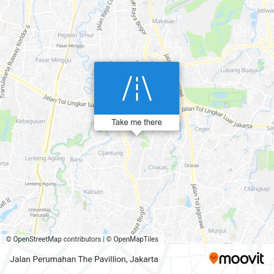 Jalan Perumahan The Pavillion map