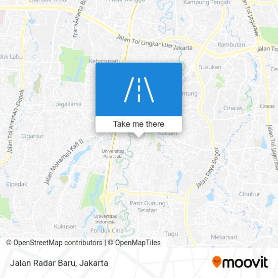 Jalan Radar Baru map