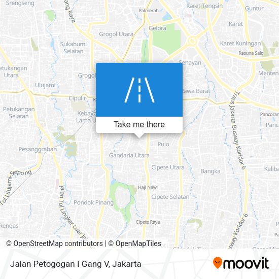 Jalan Petogogan I Gang V map