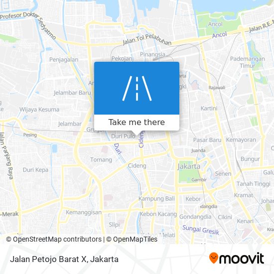 Jalan Petojo Barat X map