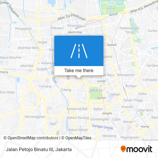Jalan Petojo Binatu III map