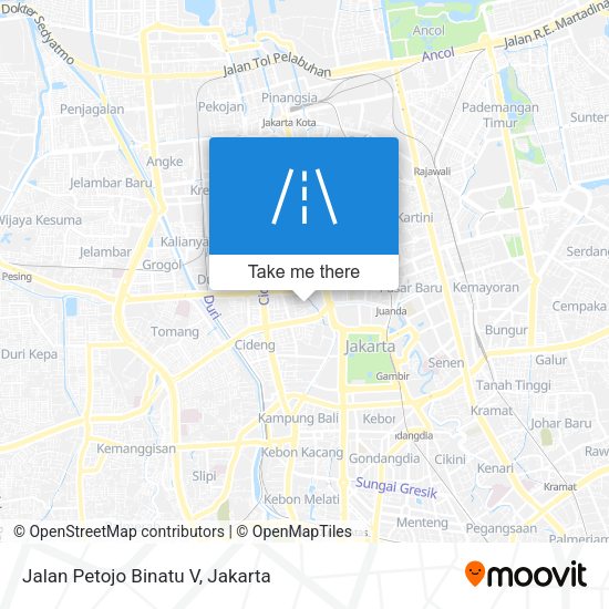 Jalan Petojo Binatu V map