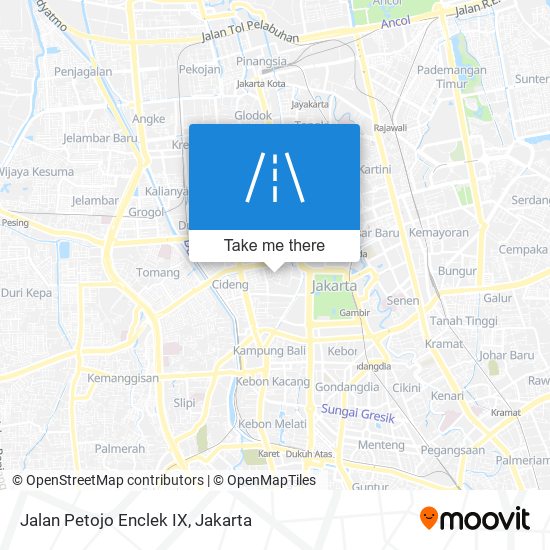 Jalan Petojo Enclek IX map