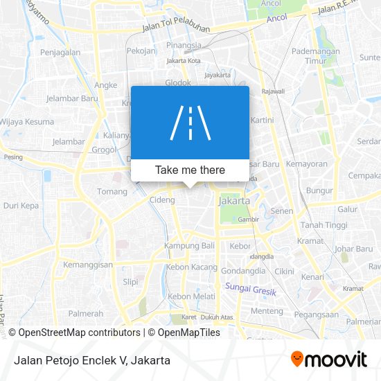 Jalan Petojo Enclek V map