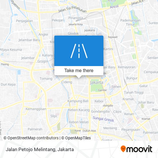 Jalan Petojo Melintang map