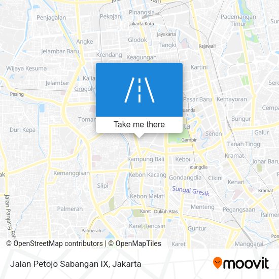 Jalan Petojo Sabangan IX map