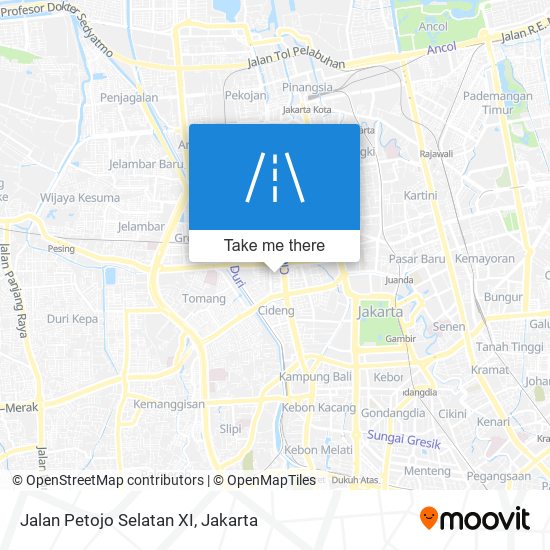 Jalan Petojo Selatan XI map